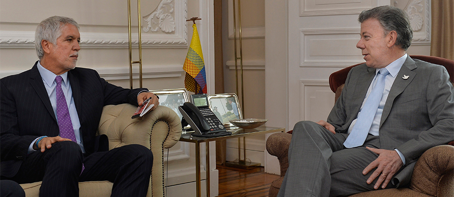 Peñalosa visitó a Santos en la Presidente, donde el nuevo Alcalde de la Capital afirmó: “acordamos trabajar juntos por el futuro de Bogotá”.