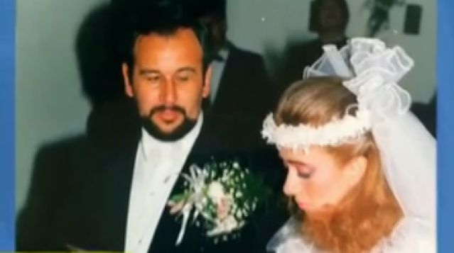 Alfonso Escobar con su esposa cuando se casaron