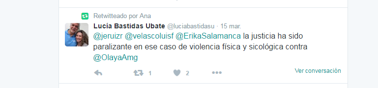Twitter de Lucia Bastidas