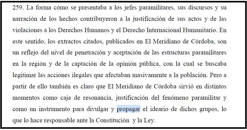 sentencia el meridiano