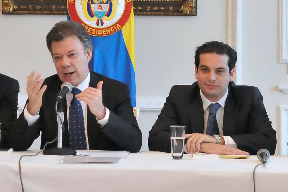 Juan Manuel Santos y Simón Gaviria