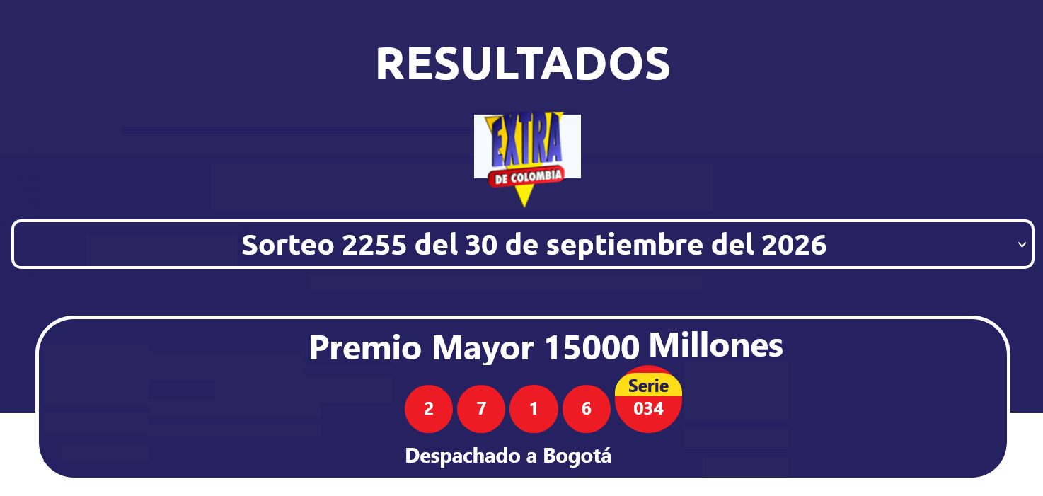 02 sorteo extraordinario de colombia resultados sorteo extraordinario de colombia
