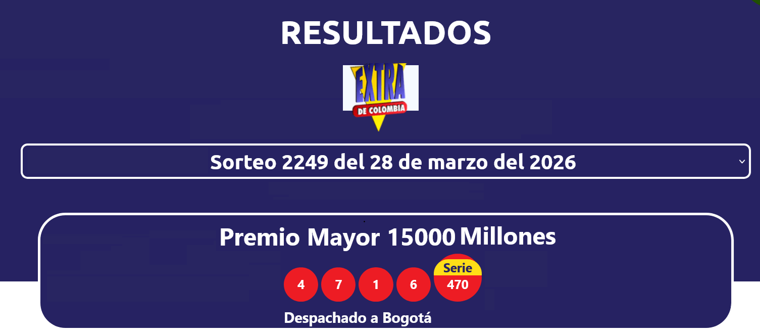 resultados sorteo extra de col2