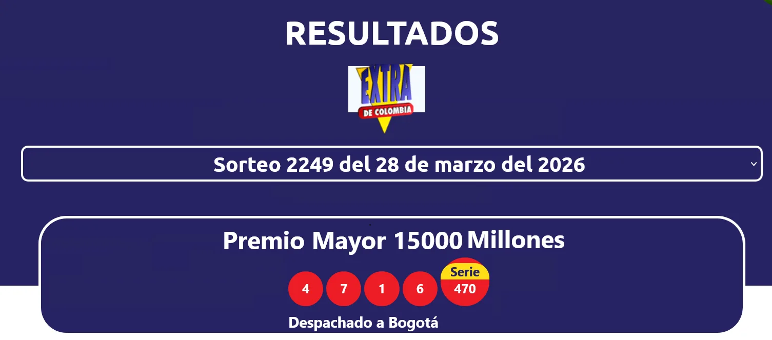 resultados sorteo extra de col2
