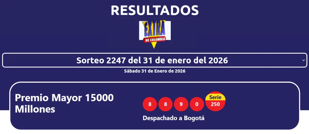 resultados sorteo extraordinario de colombia ene 31 2026 b