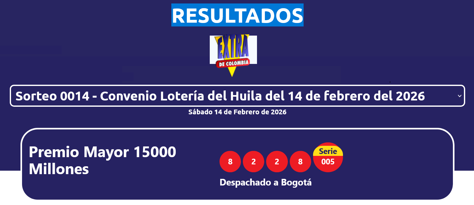 resultados sorteo extraordinario de colombia loterial del huila2