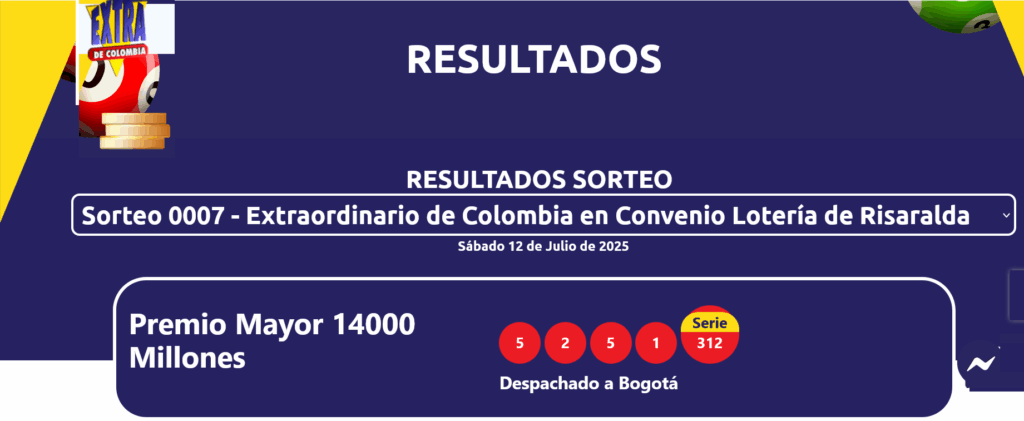 resultados sorteo extraordinario de colombia y loteria de risaraldac