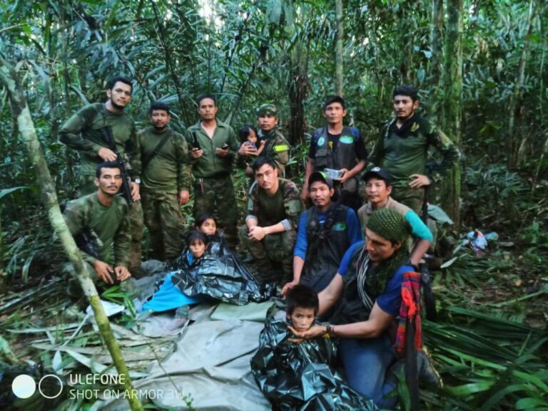 Luego de 40 días, las FF.MM. encontraron con vida a los cuatro menores desaparecidos en el Guaviare