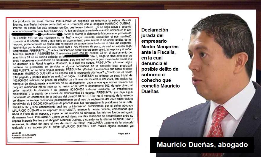  Las Mentiras de Mauricio Dueñas, el abogado del Canciller, para limpiarse en el caso de corrupción del «Carrusel de los Carros Blindados»