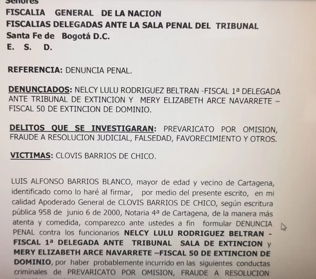 denuncia contra fiscales caso baru