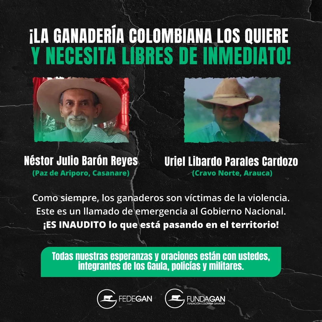 ganaderos secuestrados por el eln
