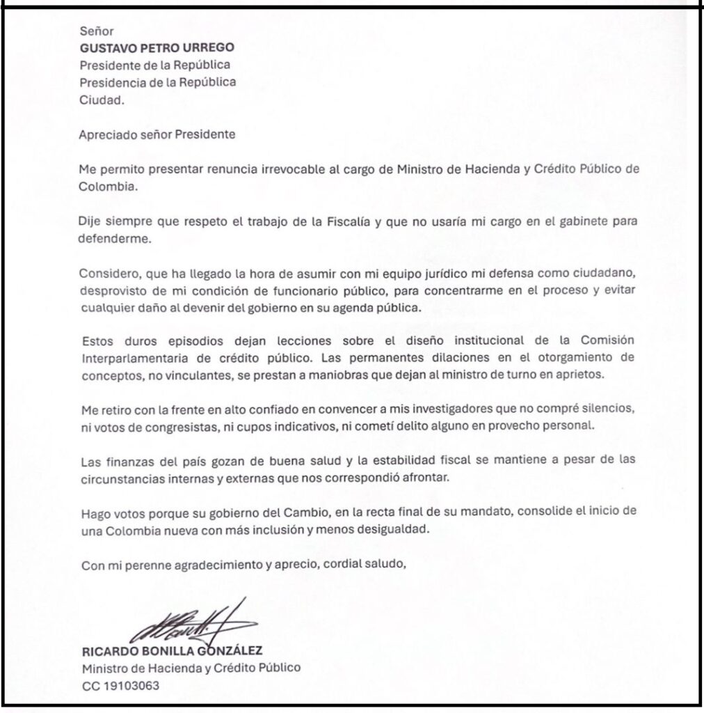 carta de renuncia de minhacienda