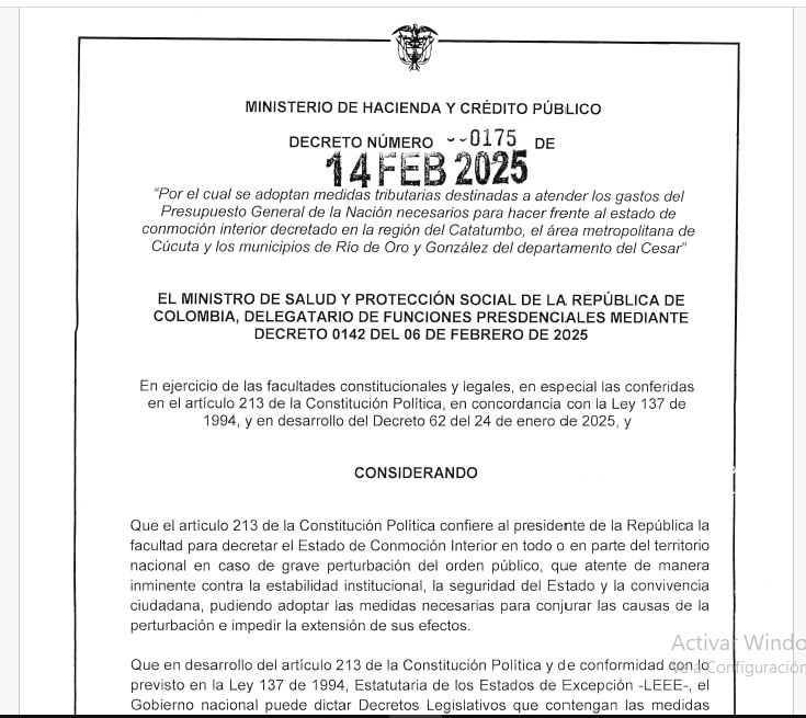 decreto 175 de febrero de 2025