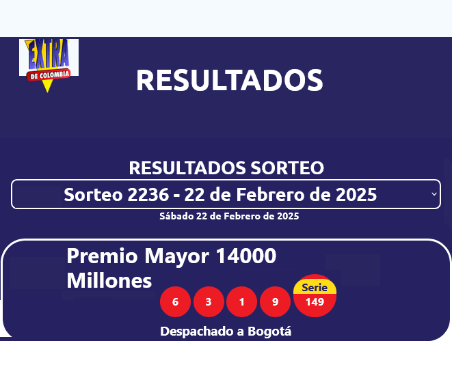 resultados sorteo extraordinario de colombia 22 feb 2025 1