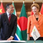 Gustavo Petro y Dilma Rousselff.​