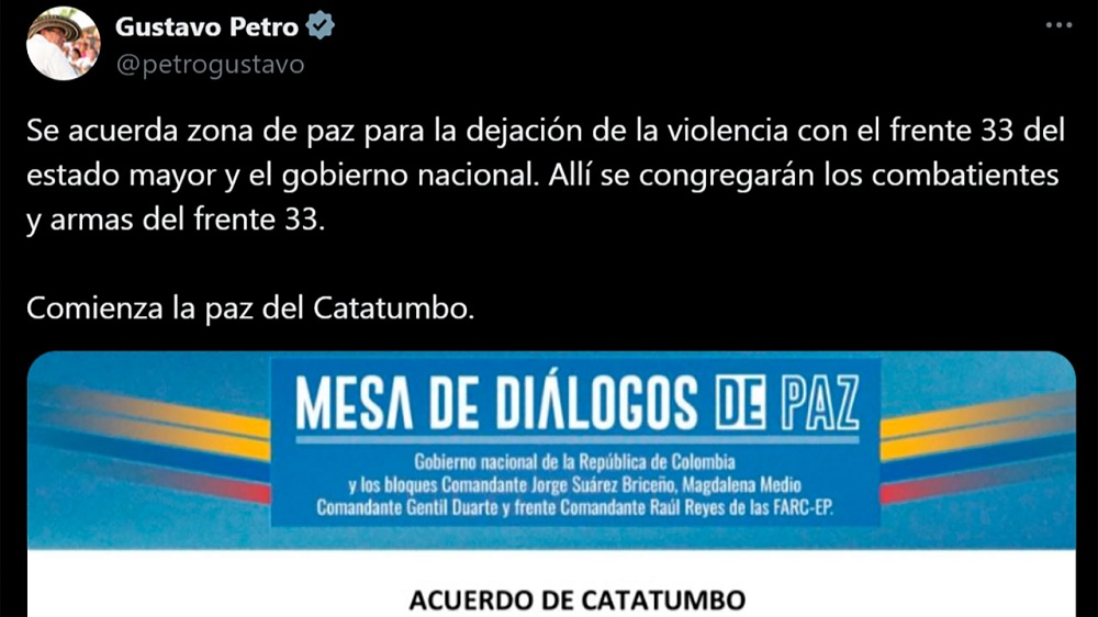 trino de petro sobre paz en catatumbo