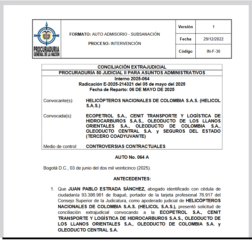 conciliacion helicol