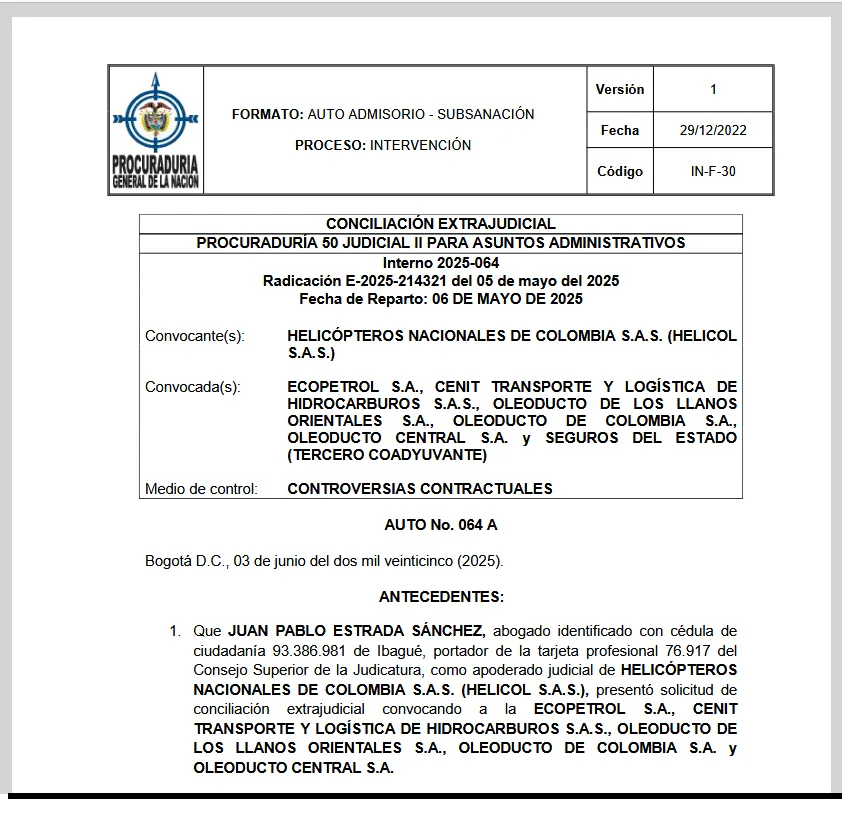 conciliacion helicol