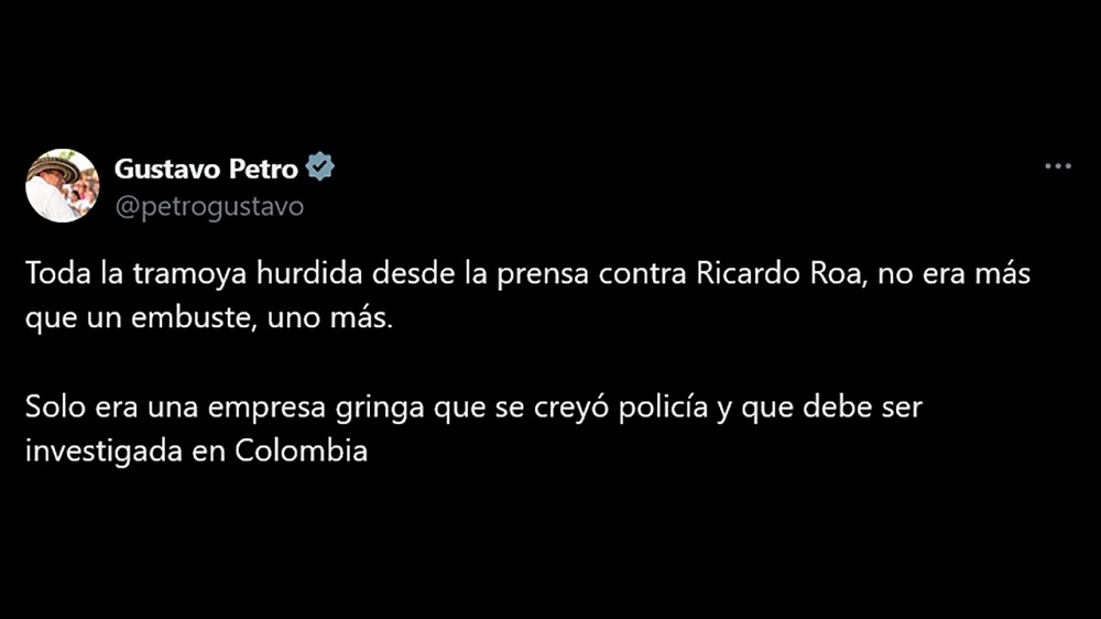 petro sobre ricardo roa