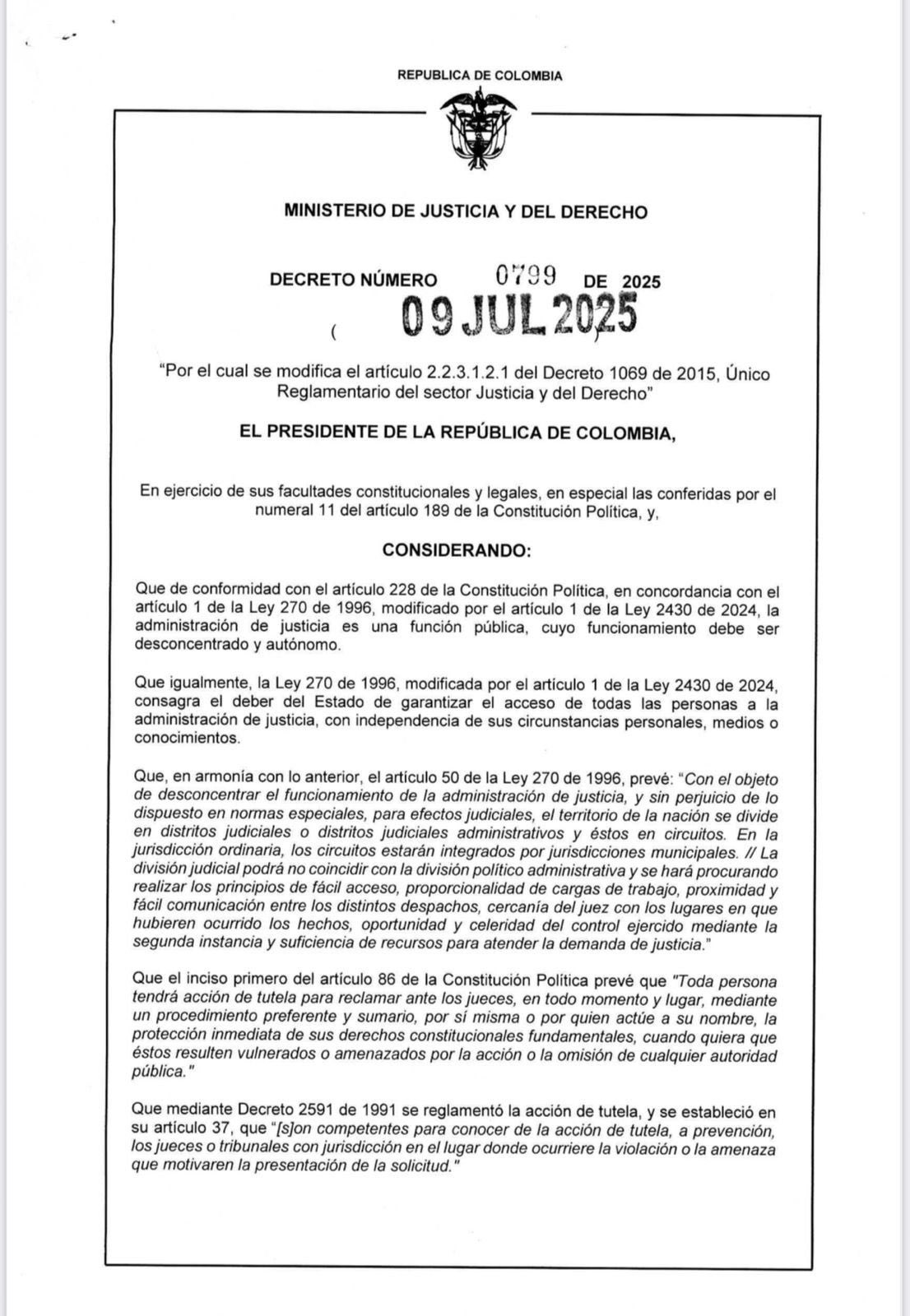 decreto contra el consejo de estadoa