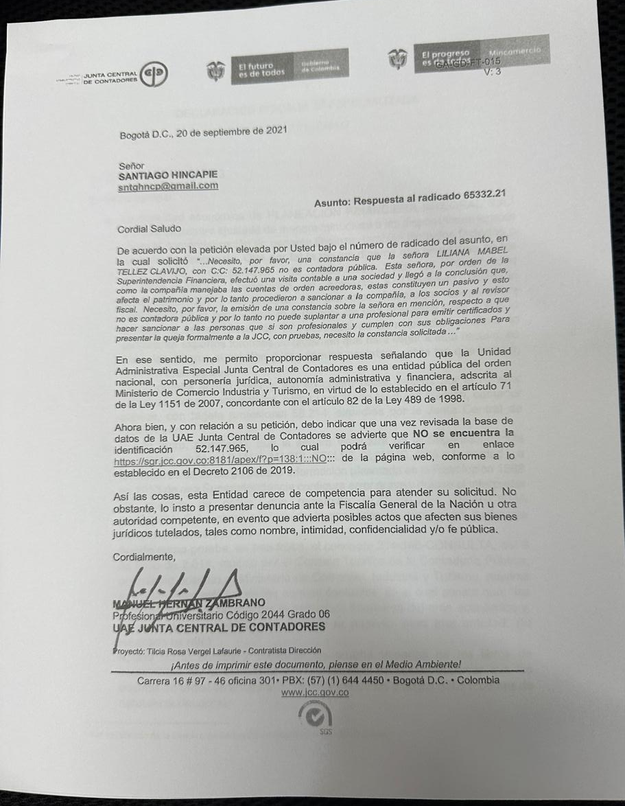 junta central de contadores sobre pfi