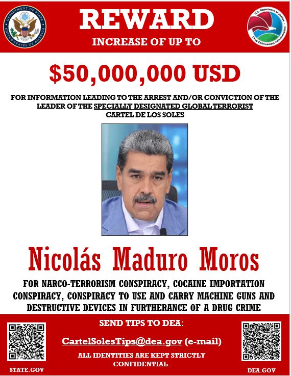 recompensa por nicolas maduro