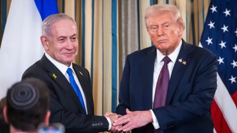 benjamín netanyahu y donald trump en la casa blanca