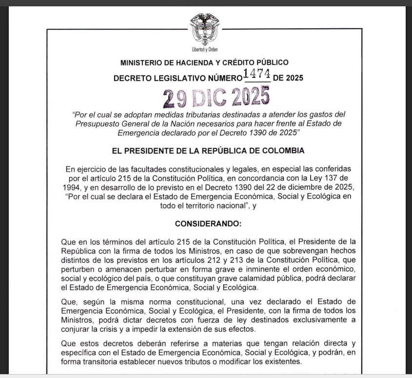 decreto de emergencia economica