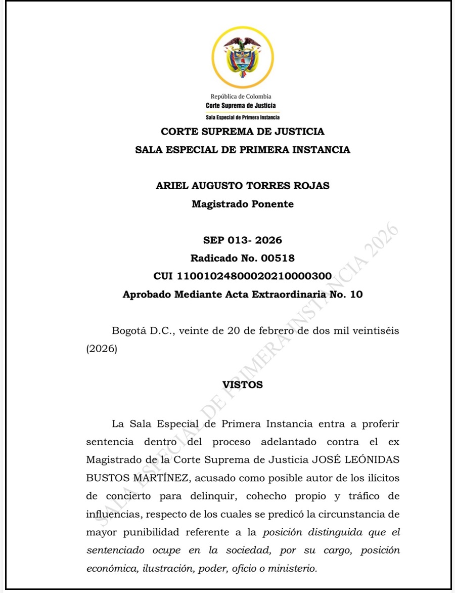 condena con leonidas bustos