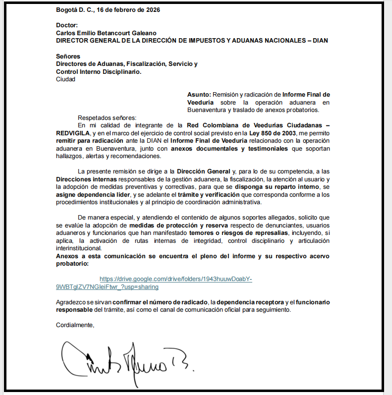 denuncia ante la dian