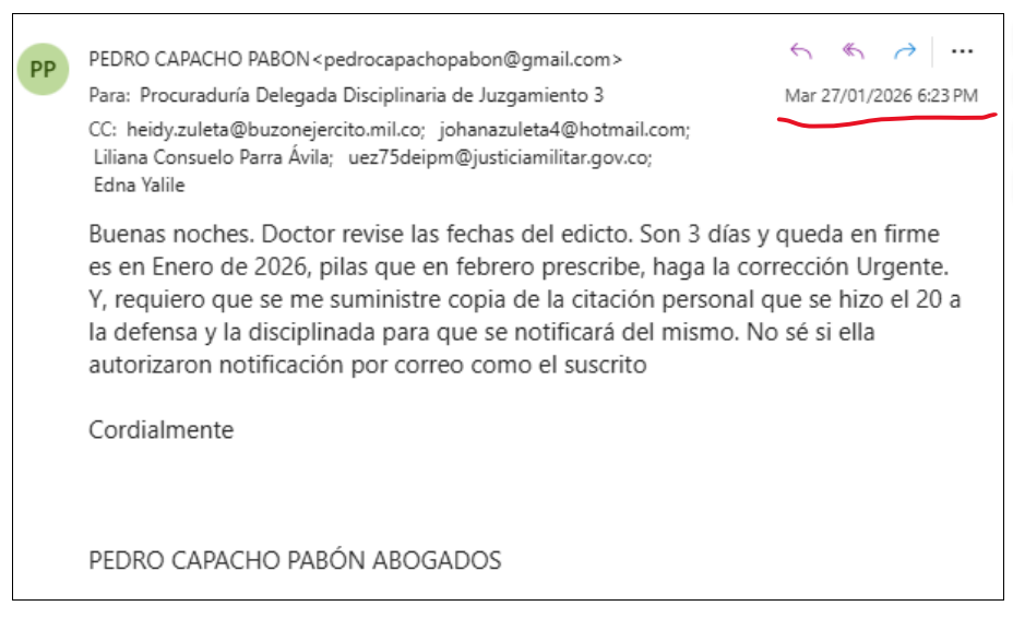recusación procurador toloza