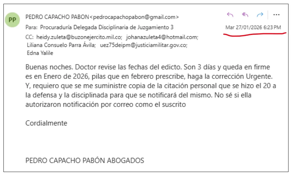 recusación procurador toloza
