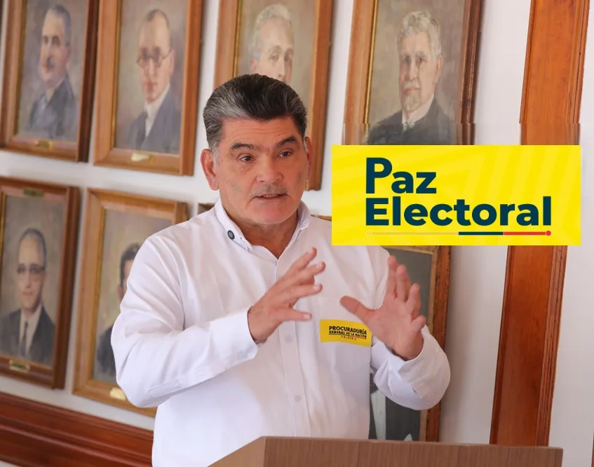 «Velamos porque sus votos sean respetados donde sea que estén», asegura el Procurador Gregorio Eljach quien impulsa la Paz Electoral