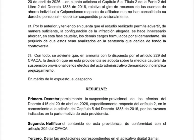 fallo del consejo de estado