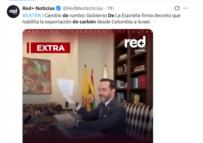 red sociales carbon a israel