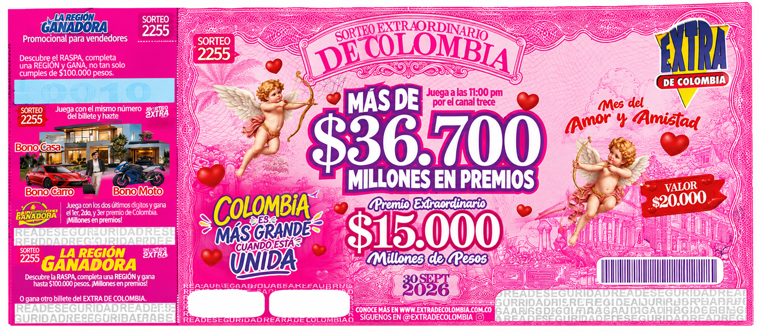billete extra de col amor y amistad sept 30 de 2026b