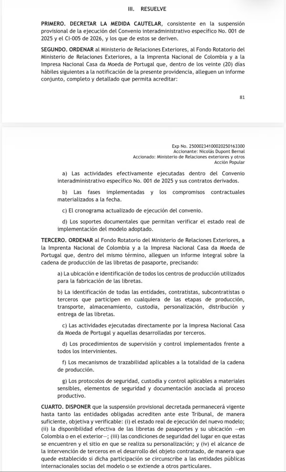 decision tribunal de cundinamrca sobre pasaportes1